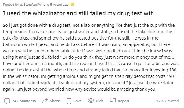 Whizzinator negative review